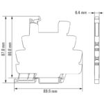 پايه رله پی ال سی TERMSERIES  24VDC 1CO EMPTY وایدمولر آلمان - Image 2