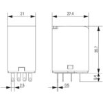 رله شيشه اي D-Series 115VAC 4CO وايدمولر آلمان - Image 6